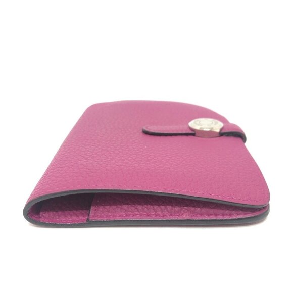 HERMES Dogon Compact Folding Wallet Taurillon Clemence (Estimated) Rose purple - Picture 9 of 11